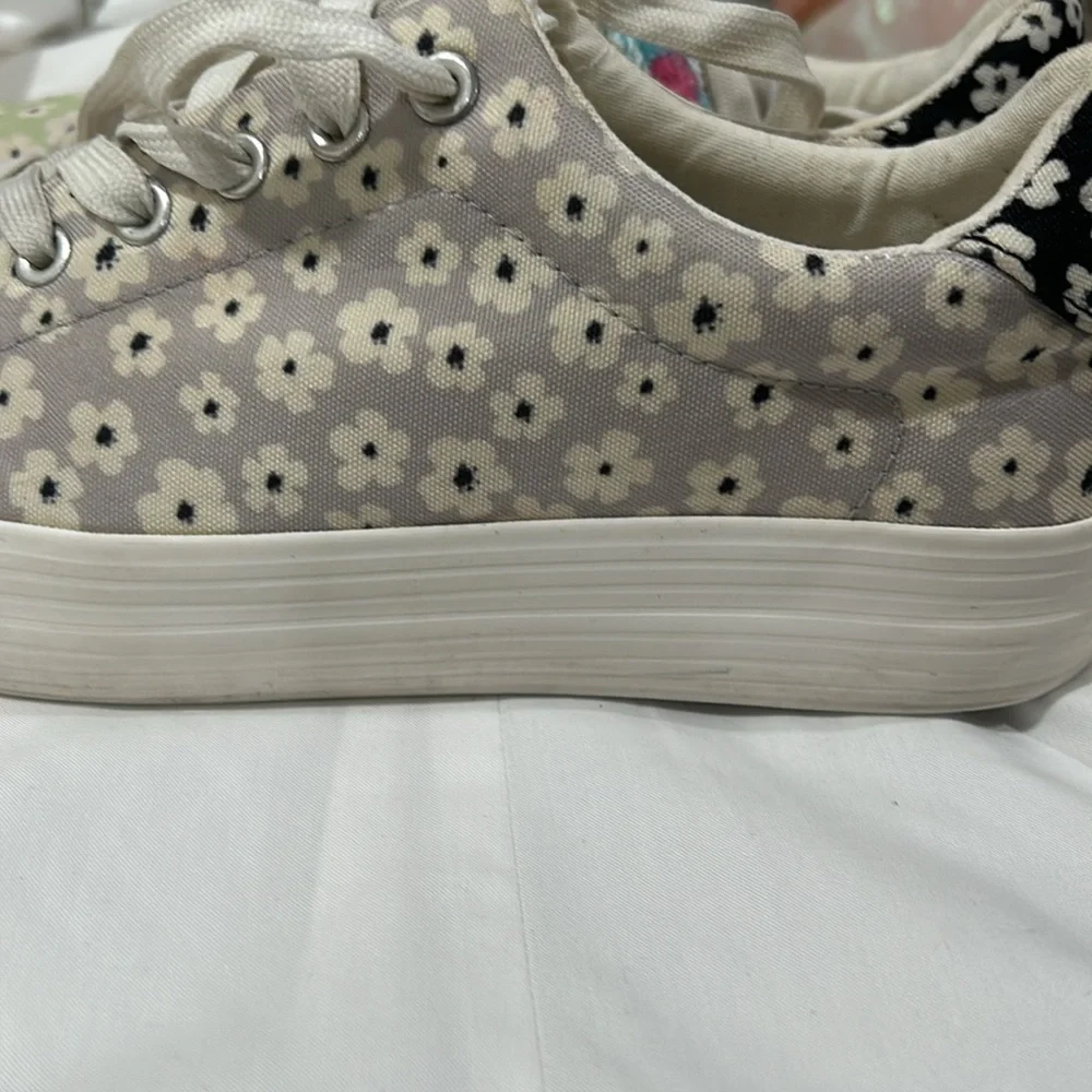 Call it spring vegan floral  sneakers GUC size 8.5